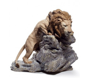  Статуэтка "Прыгающий лев", Lladro (Испания) 